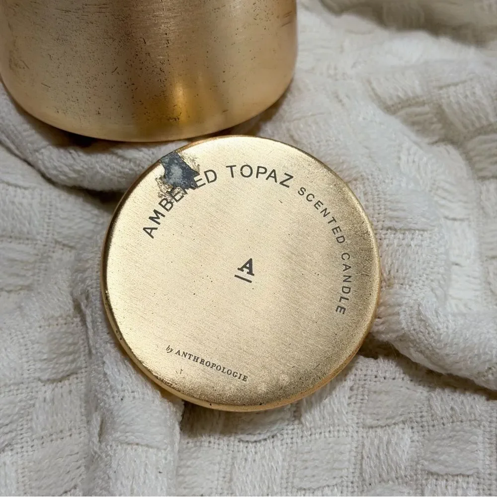 NEW Anthropologie The Gather Candle Ambered Topaz Mini